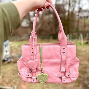 Juicy Couture P&G Pink Leather Y2K Vintage Purse Bag Tote AUTHENTIC
